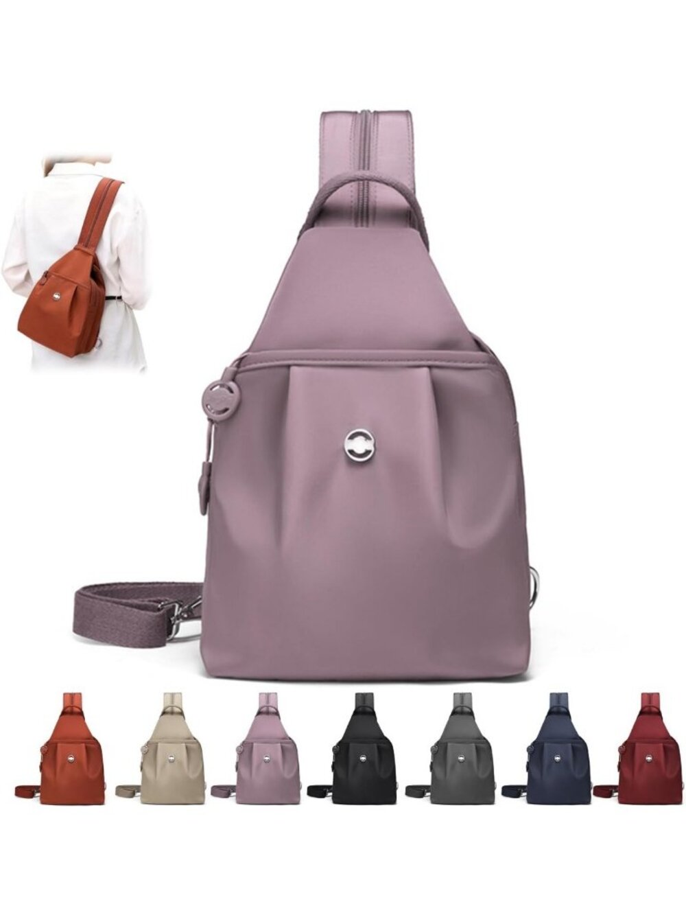 3-in-1 Anti-Theft Travel Tote, Convertible Backpack Purse & Sling Bag for Women